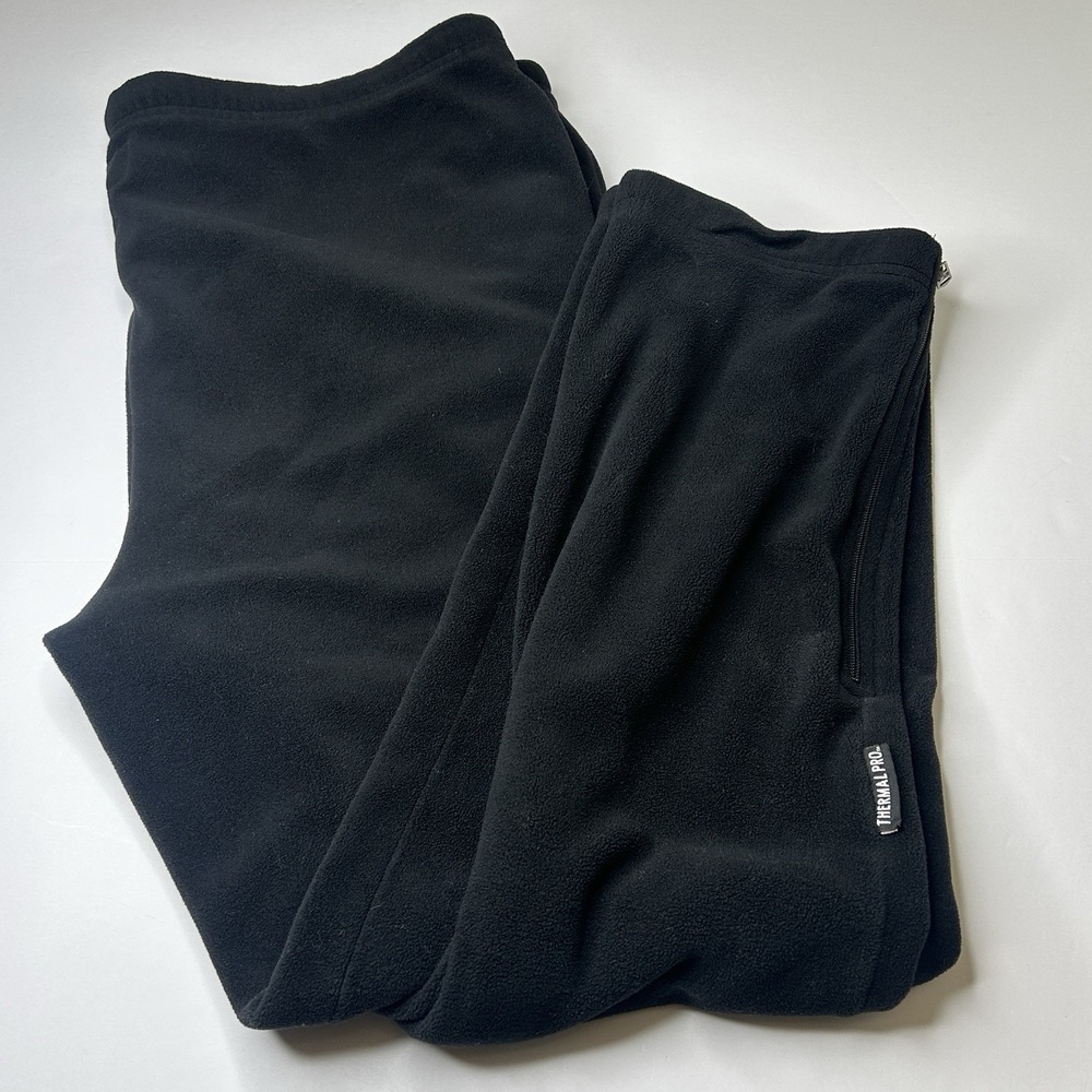 Vintage 90's Polo Sport Ralph Lauren Polartec Thermal Pro Fleece Black Pants L